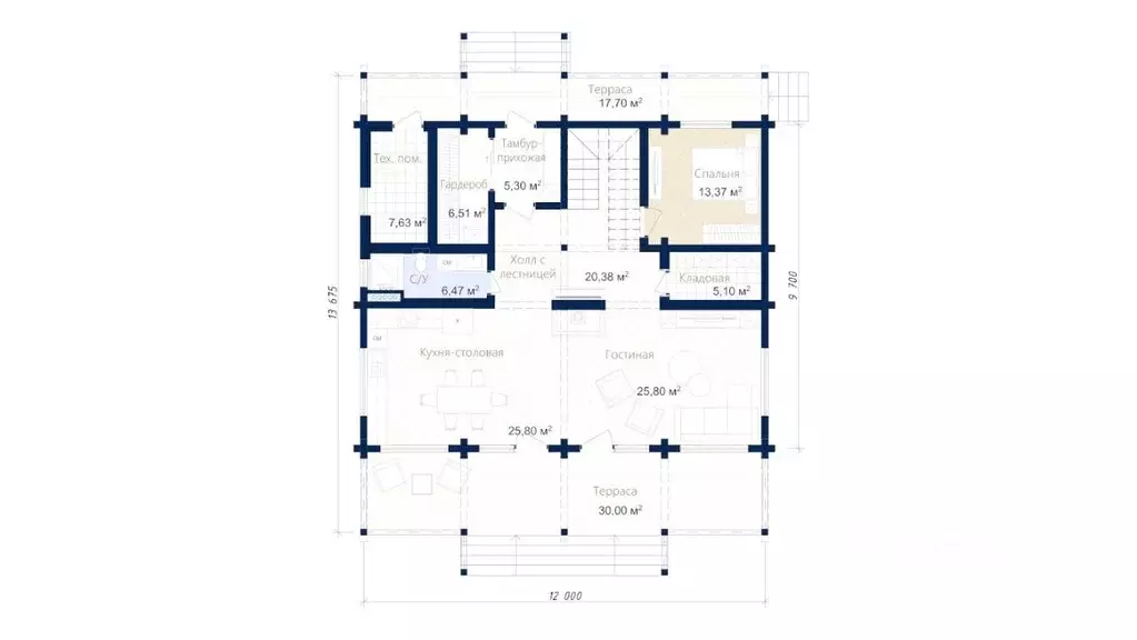 Дом в Ленинградская область, Всеволожский район, Куйвозовское с/пос, ... - Фото 2
