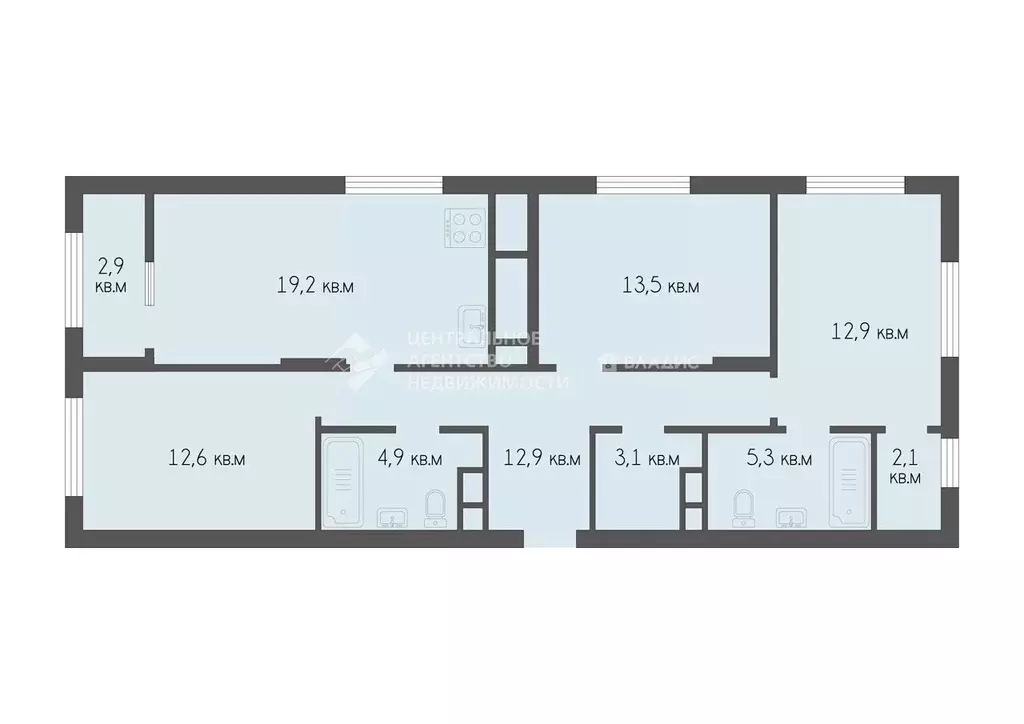 3-к кв. Рязанская область, Рязань Льговская ул., 10 (85.8 м) - Фото 1