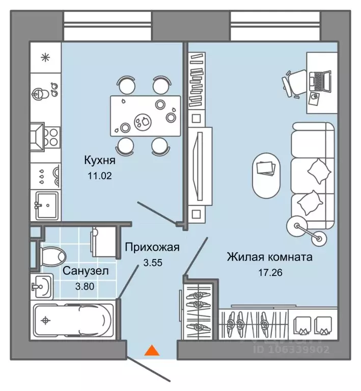 1-к кв. Кировская область, Киров ул. 4-й Пятилетки, 84 (36.0 м) - Фото 0