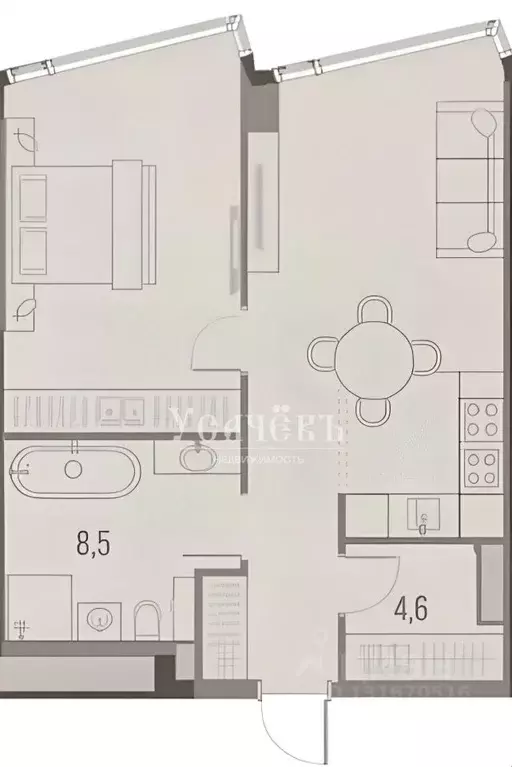 2-к кв. Москва Летниковская ул., 11к1 (56.0 м) - Фото 2