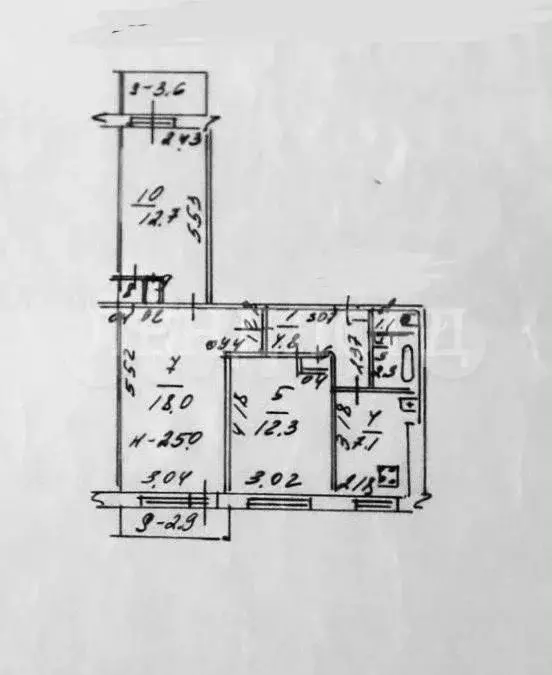 3-к. квартира, 63,7 м, 2/9 эт. - Фото 0