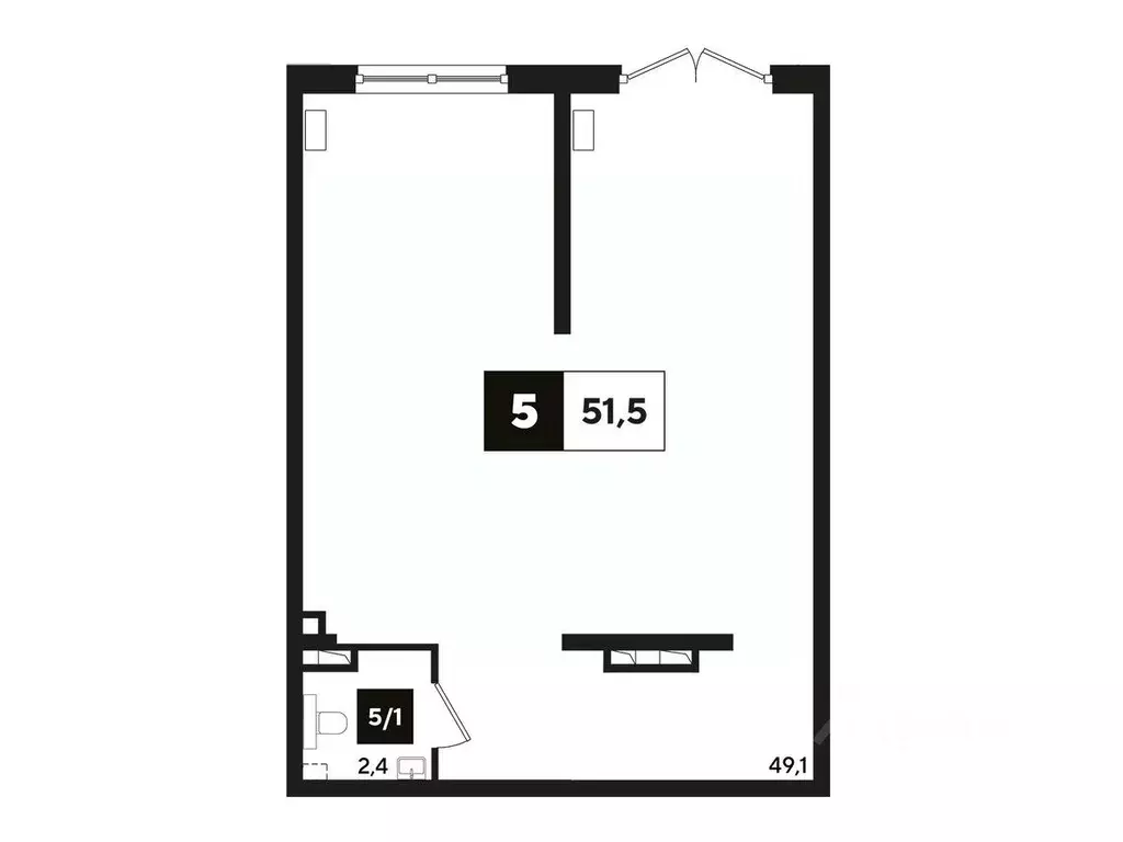 Офис в Краснодарский край, Краснодар ул. Анны Ахматовой, 6/1 (52 м) - Фото 1