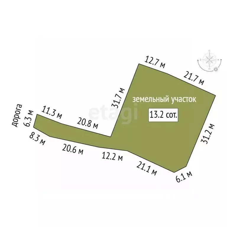 Участок в Ставропольский край, Пятигорск Огородная ул. (13.21 сот.) - Фото 2