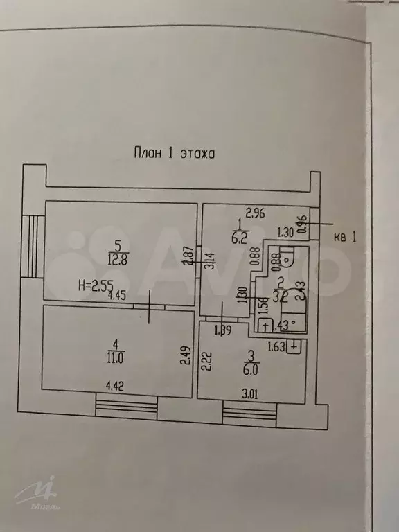 2-к. квартира, 40 м, 1/2 эт. - Фото 0