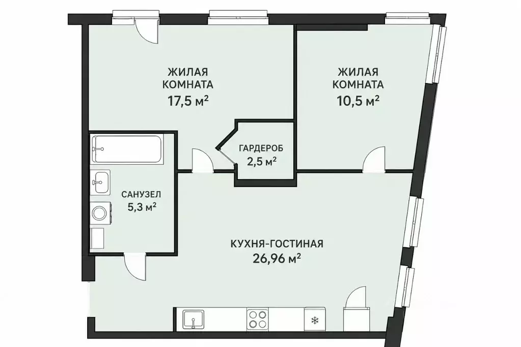 2-к кв. Москва проезд Стройкомбината, 1 (63.9 м) - Фото 2