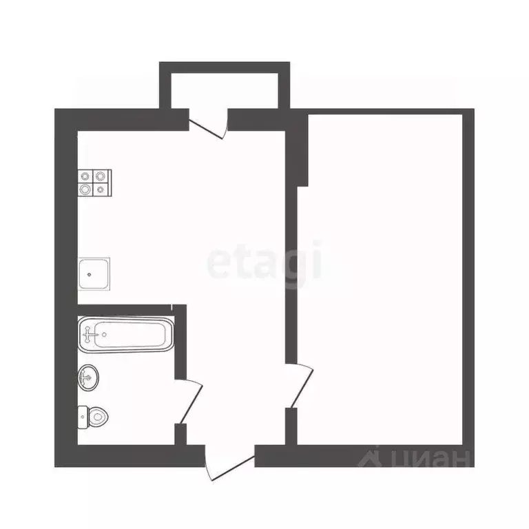 1-к кв. Ярославская область, Ярославль Кавказская ул., 28А (35.2 м) - Фото 2