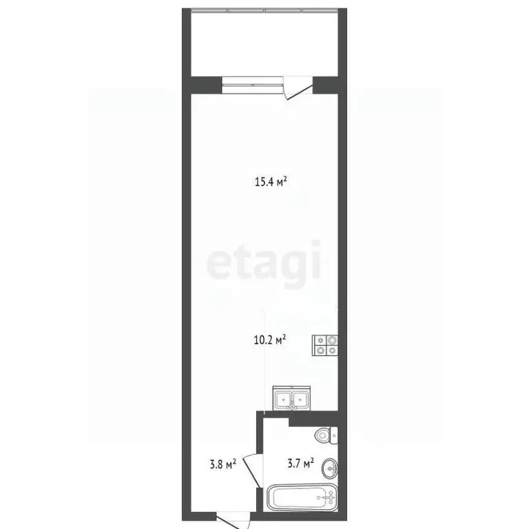 1-к кв. Архангельская область, Архангельск ул. Никитова, 7/2 (33.1 м) - Фото 1