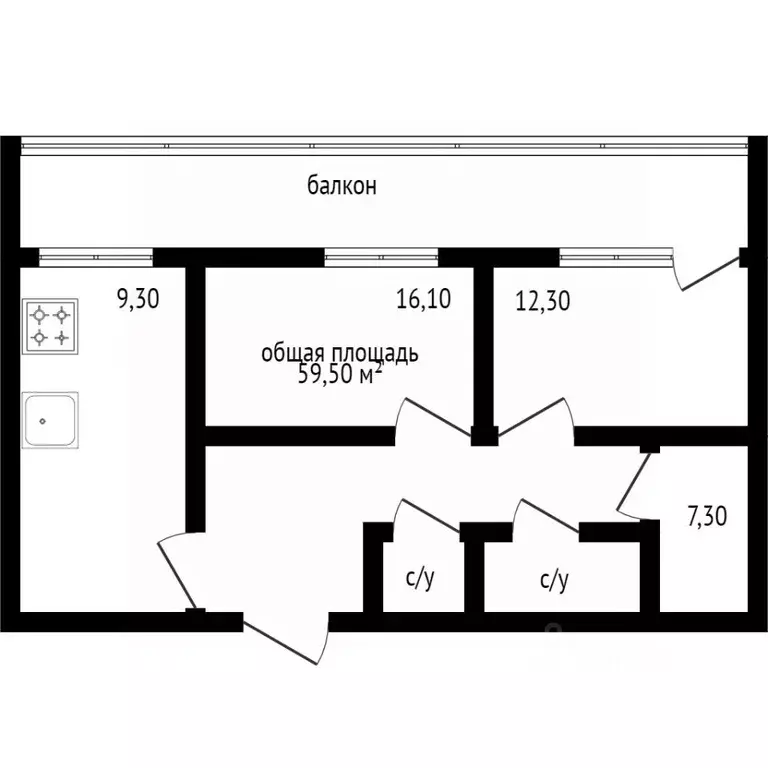 3-к кв. Костромская область, Кострома Овражная ул., 7 (59.8 м) - Фото 2