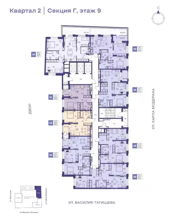 2-к кв. Пермский край, Пермь ул. Карла Модераха, 7 (38.2 м) - Фото 2