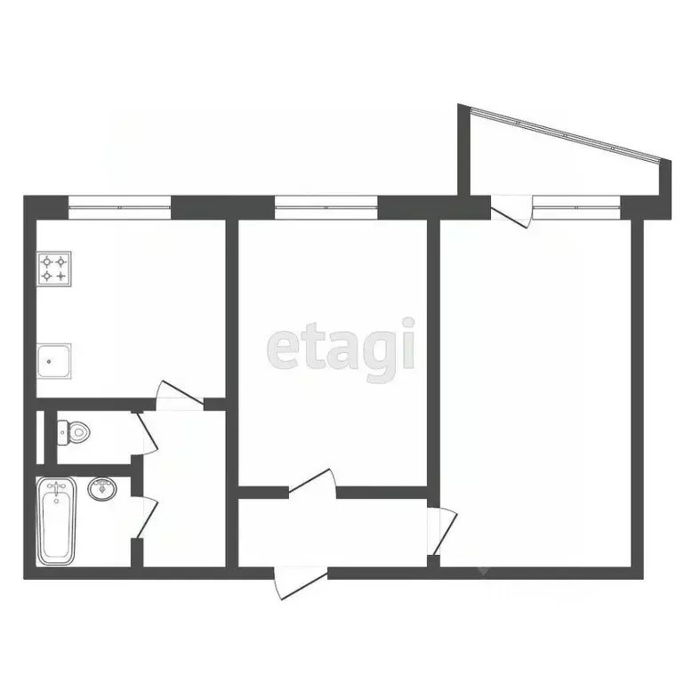 2-к кв. Тюменская область, Тюмень ул. Мельникайте, 127а (49.6 м) - Фото 2
