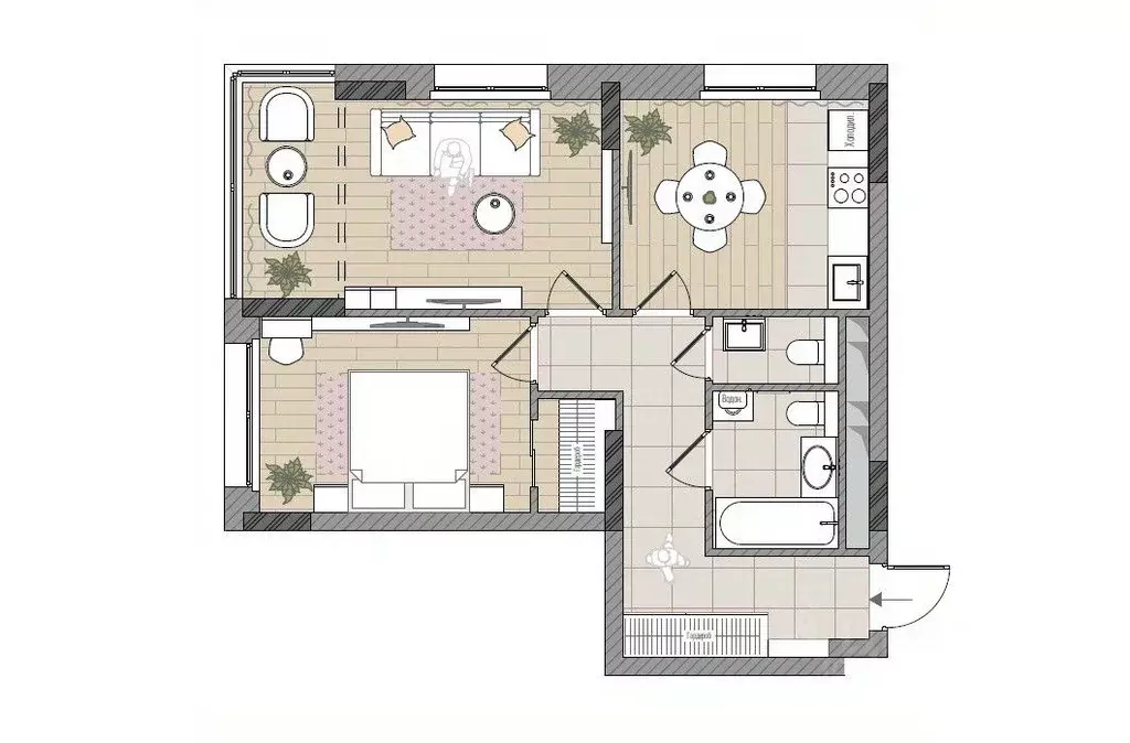 2-к кв. Кировская область, Киров Мелькомбинатовский проезд, 3 (59.0 м) - Фото 1