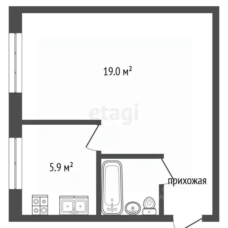 1-к кв. Мордовия, Саранск просп. 50 лет Октября, 26 (29.9 м) - Фото 1