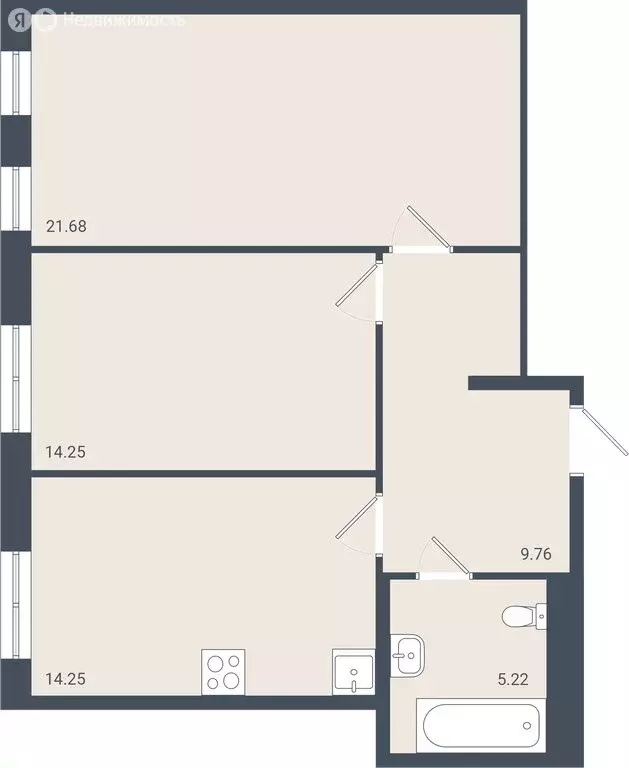 2-комнатная квартира: Батайск, улица Крупской, 5Б (65.3 м) - Фото 0