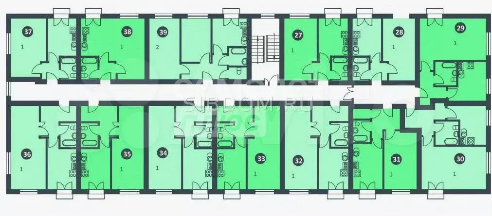 1-к. квартира, 42,1 м, 1/3 эт. - Фото 1