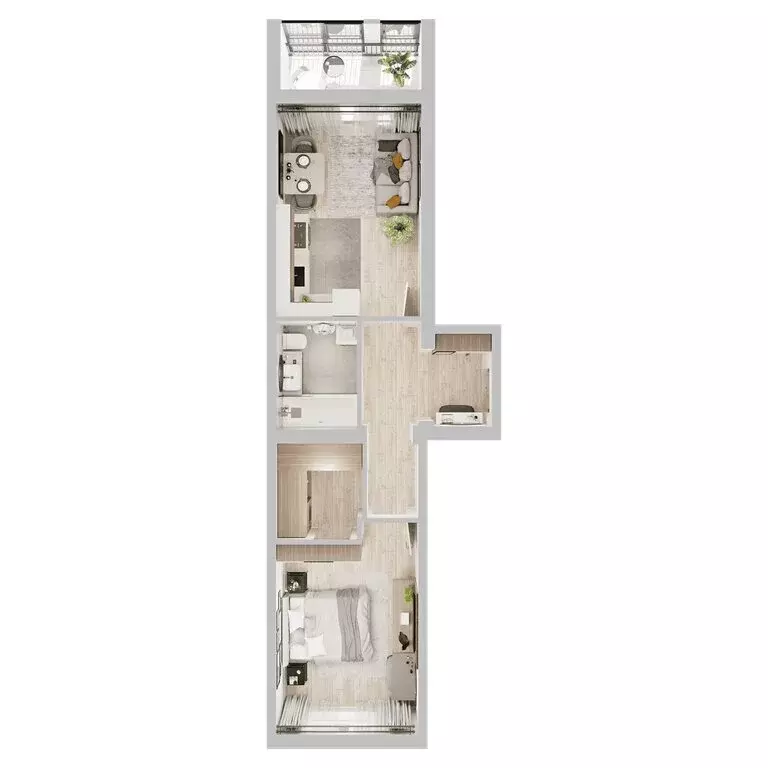 1-комнатная квартира: Кострома, микрорайон Новый город (44.4 м) - Фото 2