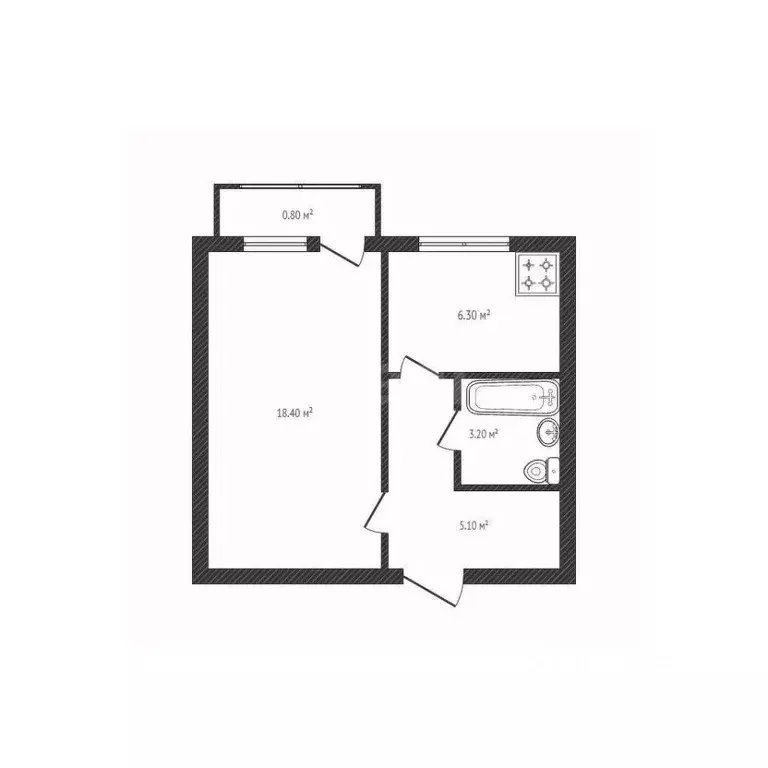 1-к кв. Брянская область, Стародуб Красноармейская пл., 22 (33.0 м) - Фото 2
