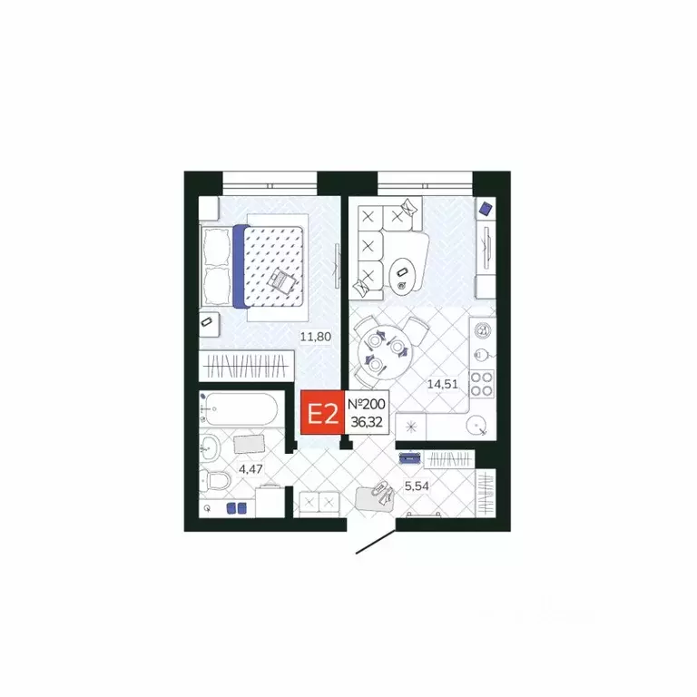 1-к кв. Тульская область, Тула Мясново мкр, Желания жилой комплекс ... - Фото 1