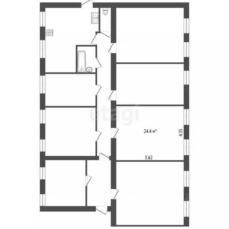 Комната Санкт-Петербург 4-я Красноармейская ул., 18 (24.4 м) - Фото 1