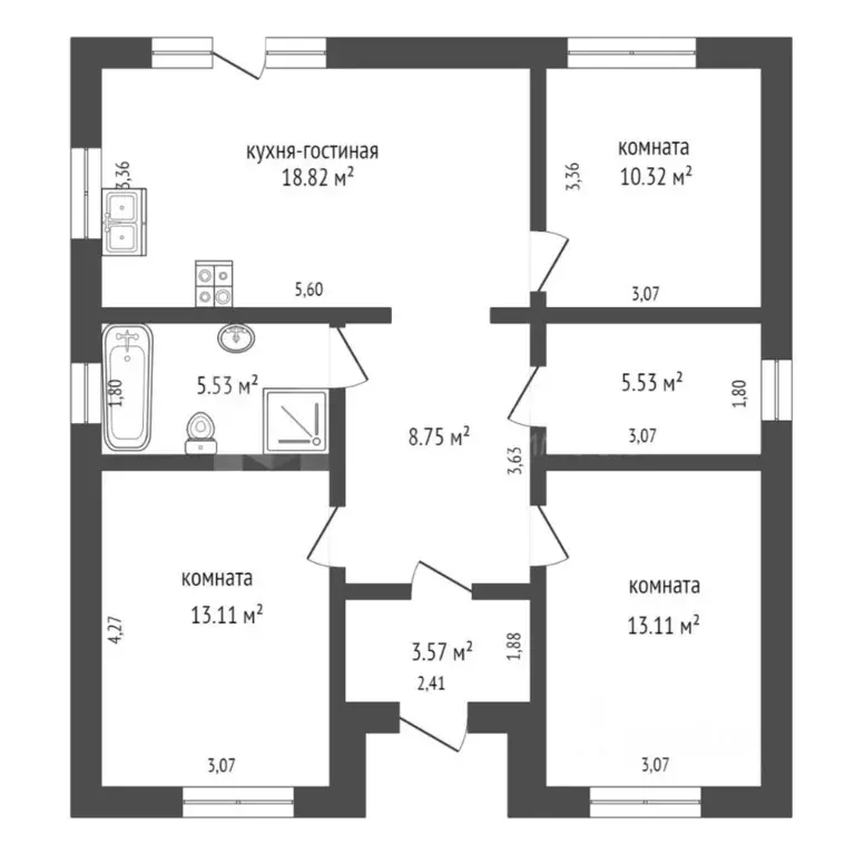 Дом в Тюменская область, Тюмень На Липовом кп,  (100 м) - Фото 0