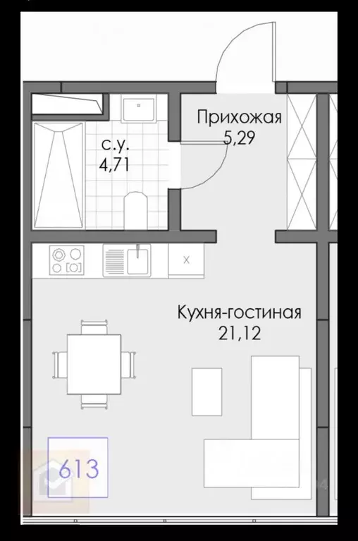 1-к кв. Крым, Евпатория ул. Симферопольская, 1 (31.12 м) - Фото 0