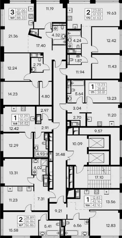 2-к кв. Санкт-Петербург ул. Челюскина, 10 (56.86 м) - Фото 1