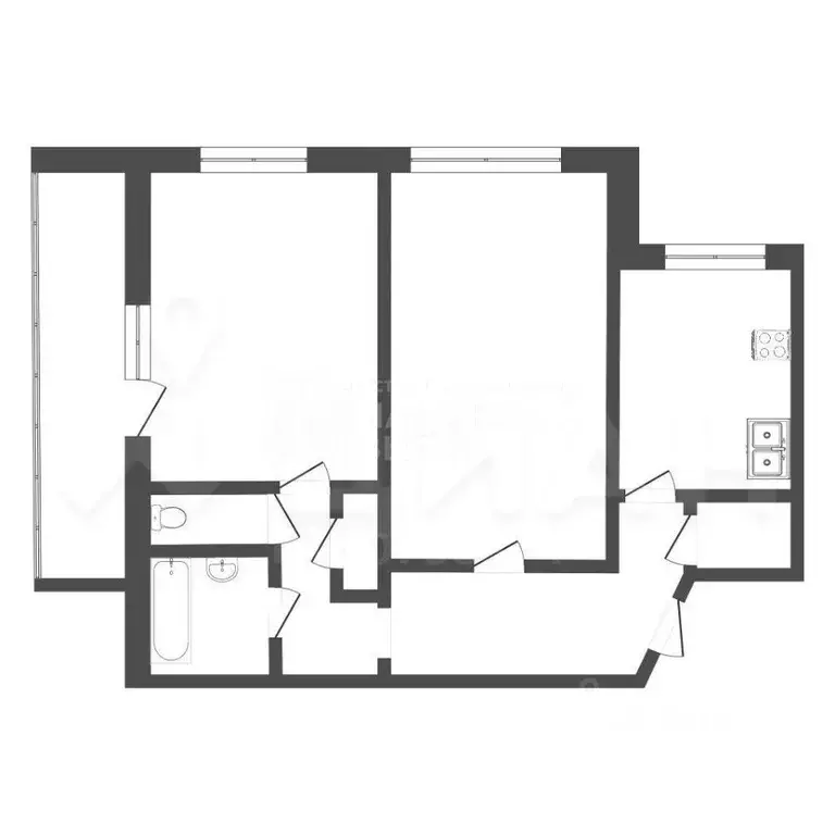 2-к кв. Санкт-Петербург ул. Даниила Хармса, 5к2 (60.0 м) - Фото 1