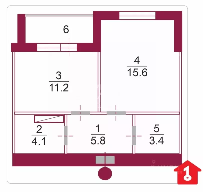 1-к кв. Омская область, Омск ул. 70 лет Октября, 3/6 (40.3 м) - Фото 2