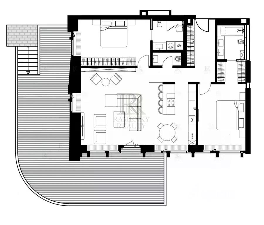 3-к кв. Москва ул. Братьев Фонченко, 1к4 (143.8 м) - Фото 2