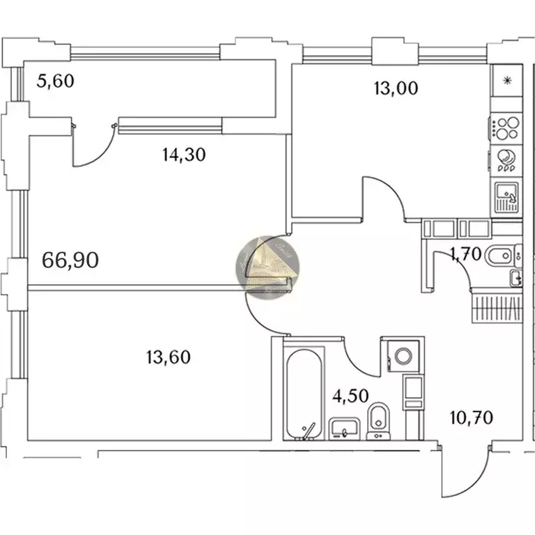 2-комнатная квартира: Санкт-Петербург, Планерная улица, 99 (66.9 м) - Фото 1