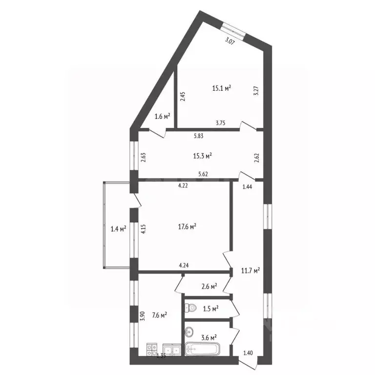 3-к кв. Крым, Феодосия ул. Десантников, 6 (77.5 м) - Фото 2