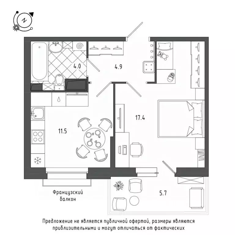 1-к кв. Санкт-Петербург Черниговская ул., 13к2 (40.4 м) - Фото 0