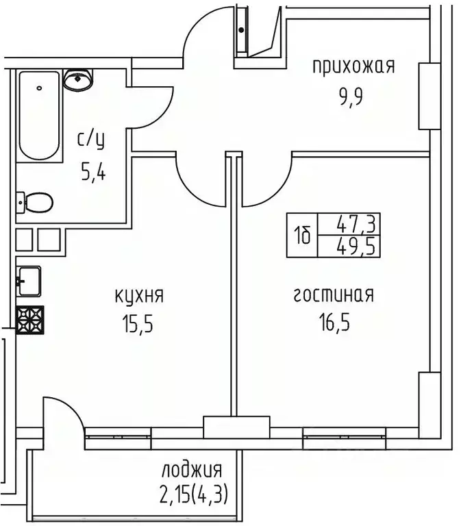 1-к кв. Саха (Якутия), Якутск просп. Михаила Николаева, 3/6 (49.5 м) - Фото 1