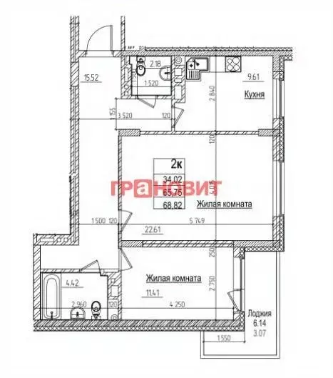 2-к кв. Новосибирская область, Новосибирск ул. Дуси Ковальчук, 242 ... - Фото 1