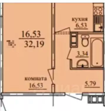1-к кв. Курганская область, Курган Заозерный жилрайон, 8-й мкр, 5 ... - Фото 2