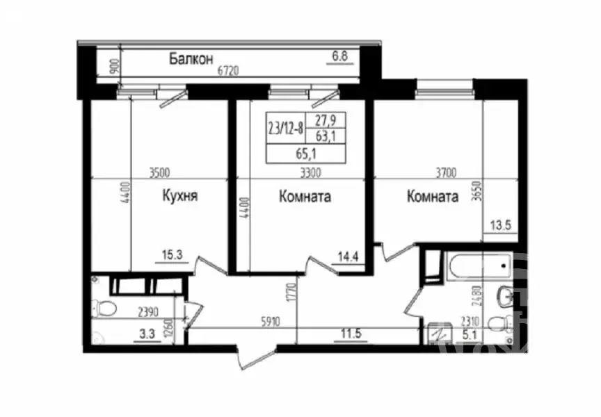 2-комнатная квартира: Парголово, Ольгинская дорога, 3/20 (63.06 м) - Фото 0