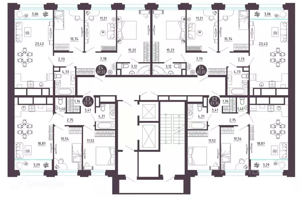 3-к кв. Рязанская область, Рязань Московское ш. (82.03 м) - Фото 2