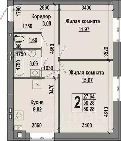 2-к кв. волгоградская область, волгоград долина-2 жилрайон, (50.28 м) - Фото 0