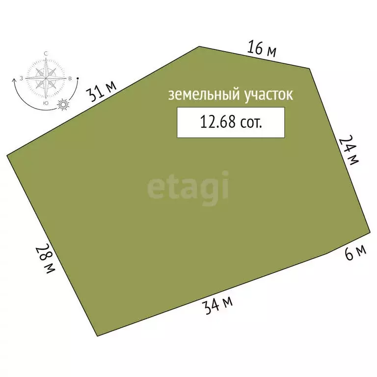 Участок в Брянск, садоводческое общество Рассвет-2 (12.7 м) - Фото 1