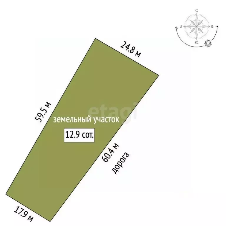 Участок в Севастополь с. Резервное, ул. Нахимовская (13.0 сот.) - Фото 1