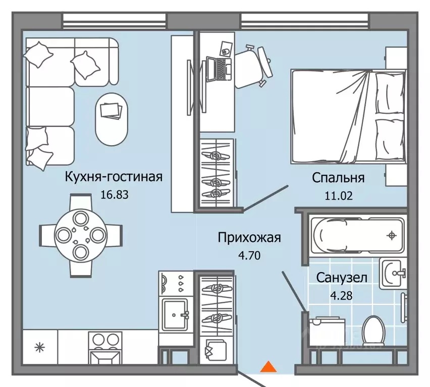 1-к кв. Ульяновская область, Ульяновск Город Новаторов жилой комплекс, ... - Фото 0