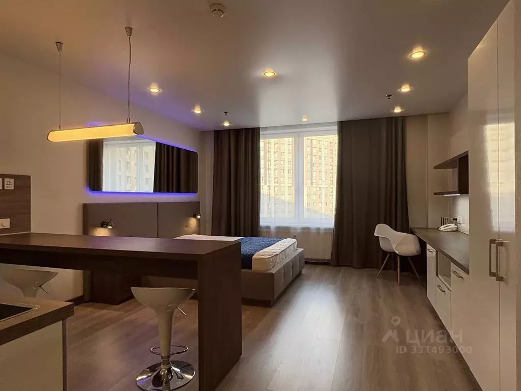 Студия Санкт-Петербург ул. Хошимина, 16 (32.5 м) - Фото 1