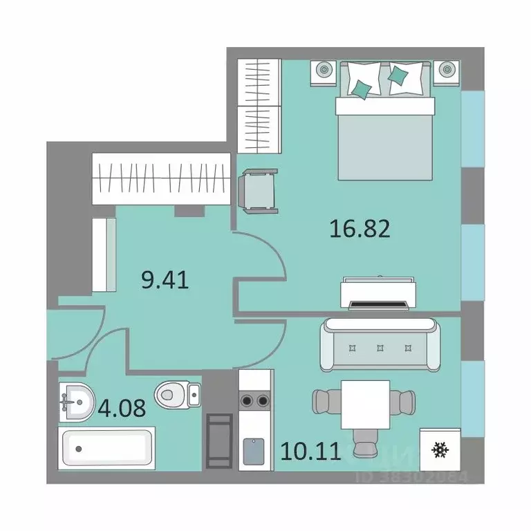 1-к кв. Санкт-Петербург Варфоломеевская ул., 6 (40.0 м) - Фото 0