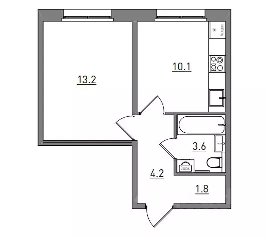 1-к кв. Кировская область, Киров ул. Чистопрудненская, 13А (32.9 м) - Фото 1
