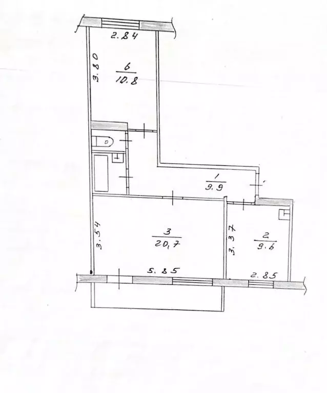 2-комнатная квартира: Набережные Челны, посёлок ЗЯБ, улица ... - Фото 1