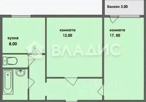 2-к кв. Брянская область, Брянск ул. Романа Брянского, 1 (54.0 м) - Фото 1
