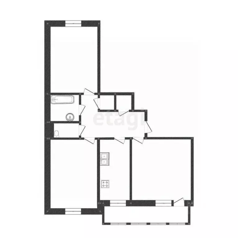 3-к кв. Иркутская область, Иркутск Первомайский мкр, 80 (74.3 м) - Фото 2