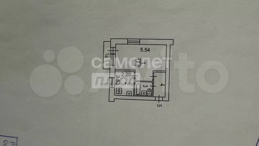1-к. квартира, 29,7 м, 2/5 эт. - Фото 0