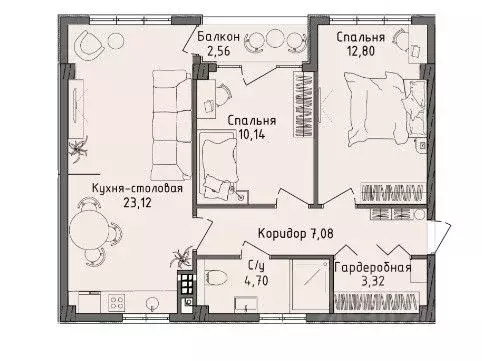 2-к кв. Крым, Алушта муниципальный округ, пос. Семидворье, Аян-Дере 2 ... - Фото 1