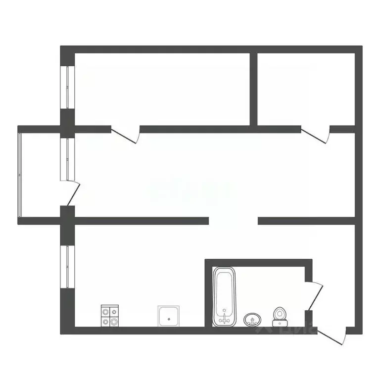 2-к кв. Тульская область, Богородицк Пролетарская ул., 19 (41.8 м) - Фото 2