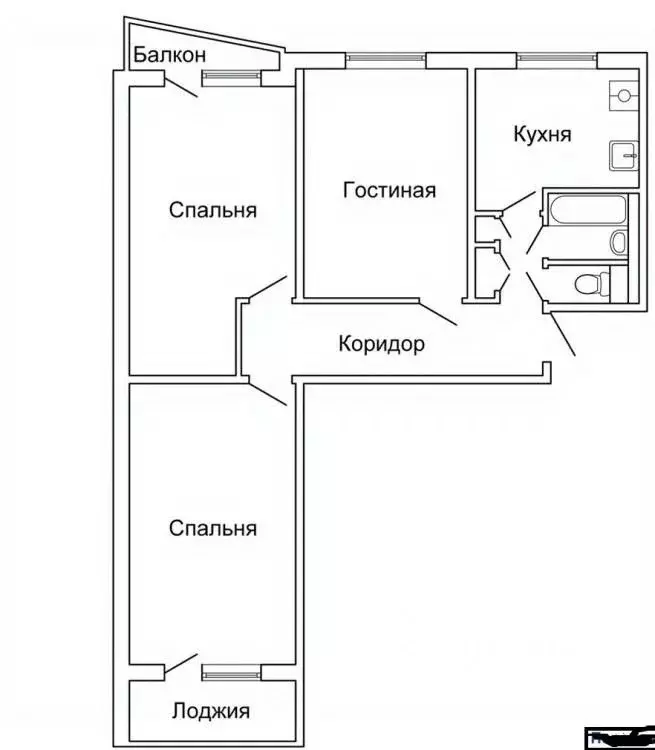 3-к кв. Иркутская область, Иркутск Юбилейный мкр, 69 (59.0 м) - Фото 1